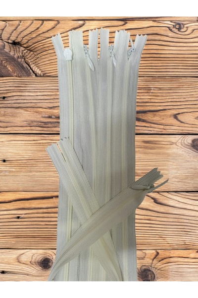 Kezban Tekstil 5 bucăți 40 cm fermoar ascuns CREAM