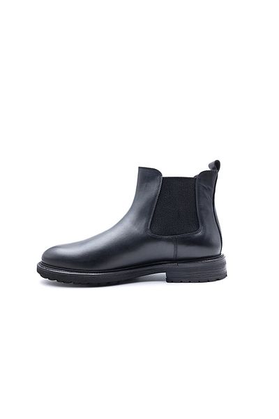 MARCOMEN Genuine Leather Black Men's Chelsea Boots