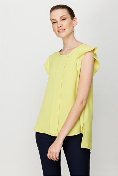 Moda İlgi Modailgi Kolları Volanlı Bluz Asit