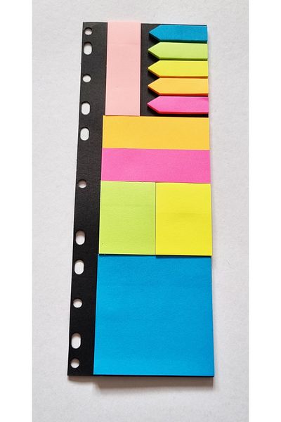 Modellino 11 Pieces 11 Different Colors - Size Adhesive Note Paper 20X8Cm