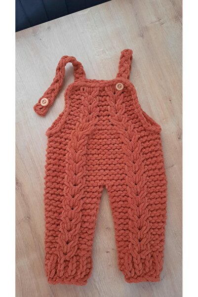 Alize 6-18 Months Compatible Brick Colored Puffy Baby Slippers