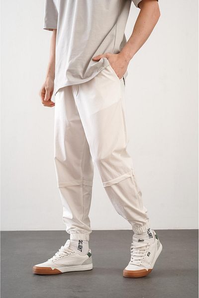 king brich Ανδρικό παντελόνι Jogger Relax Fit με ελαστική μέση και πόδι