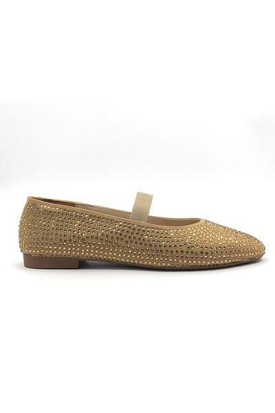 Kids Club Shoes Mink Women's Ballerinas - Feles Stone Detailed, Indoor Shoes