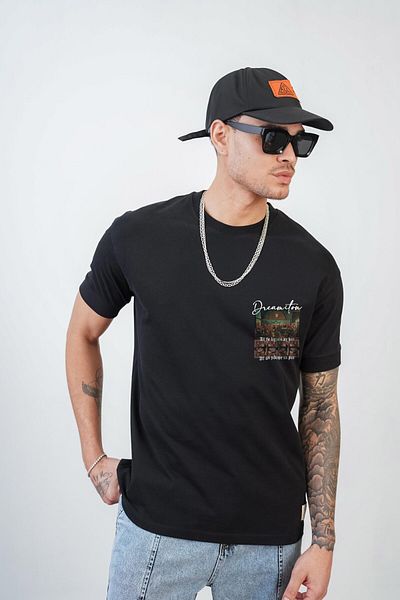 king brich Ανδρικό μπλουζάκι Kingbrich Dreamiton Slim Fit - Printed