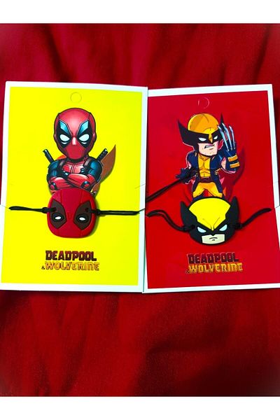 Herşey Nota Deadpool & Wolverine Best Friends Couple Double Friend Bracelet