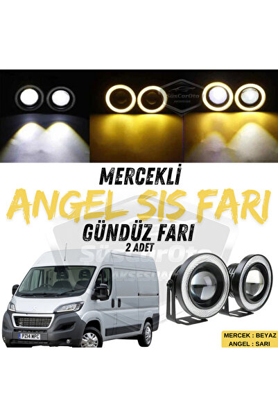 ŞüsCarOto Aksesuar Peugeot Boxer Uyumlu Üniversal Mercekli Angel Sis Farı Met...