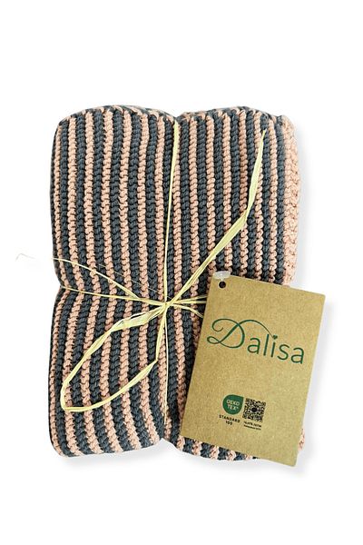 DALİSA Πλεκτή Βαμβακερή Πετσέτα Χεριών Carmen 2 τμχ Πανί Στεγνώματος Απορρόφησης Νερού 30Χ50 εκ.