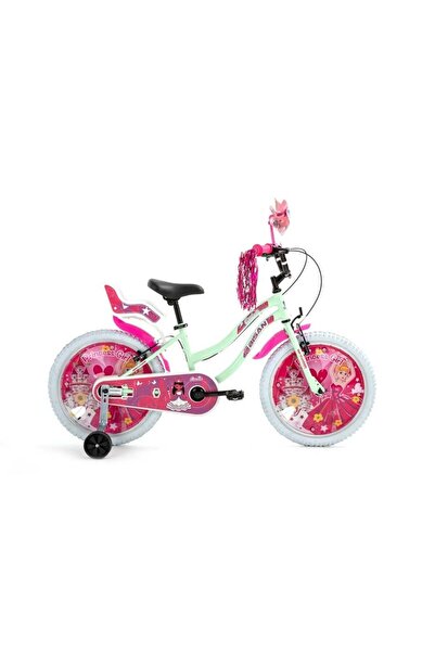 Bisan BİSAN QUEEN KIZ ÇOCUK BİSİKLETİ 30CM V 20 JANT MİNT YEŞİL PEMBE