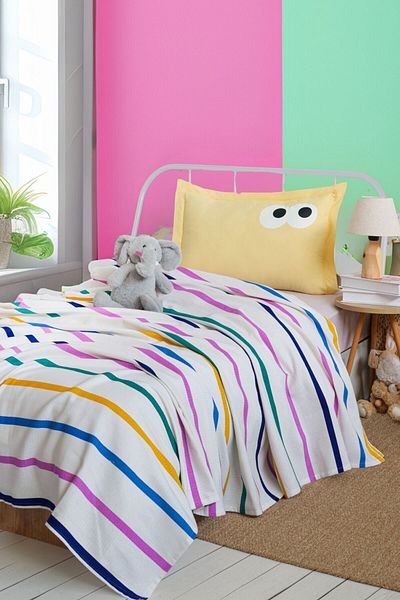 Eponj Home Yellow Single Pique Set - Printed Funny
