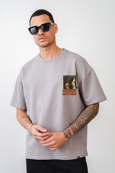 king brich Μπλουζάκι Kingbrich Oversize Unisex - Skull Printed
