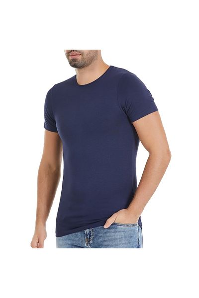 Yıldız Çamaşır 6 Pieces Short Sleeve Crew Neck 94% Bamboo 6% Lycra Men's T-Shirt-Fanilla