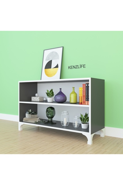 Kenzlife Kitaplık Tuğçe 048*090*020 Gri Ayaklı Mutfak Dolabı Banyo Ofis Ayakk...