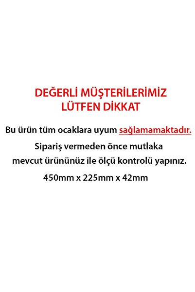 Universal 1 ad Bir Çok Markayla Uyumlu Ocak Izgara Teli- 45 X 22.5 Cm