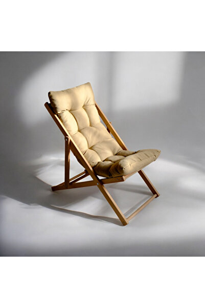 YahyaKaptan Ahşap Şezlong – Ayarlanabilir Bahçe Balkon ve Plaj Şezlongu, Suya...