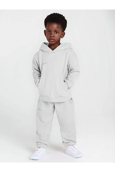 The Champ Clothing Hanorac alb unisex pentru copii, cu glugă, imprimat Nature Concept