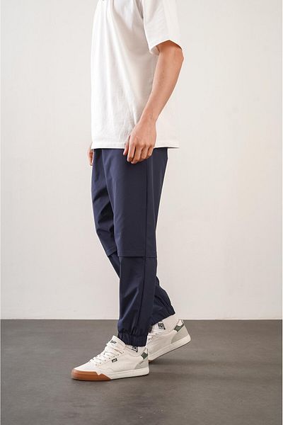 king brich Ανδρικό παντελόνι Jogger Relax Fit με ελαστική μέση και πόδι