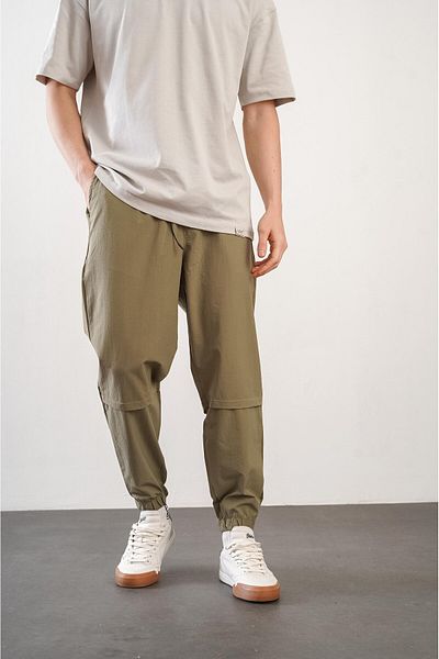 king brich Ανδρικό παντελόνι Jogger Relax Fit με ελαστική μέση και πόδι