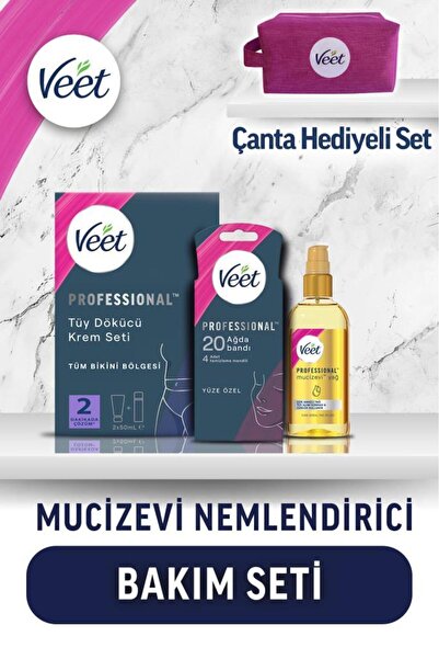 Veet Professional Çanta Hediye Mucizevi Nemlendirici Bakım Seti(Bikini Kit+Yü...