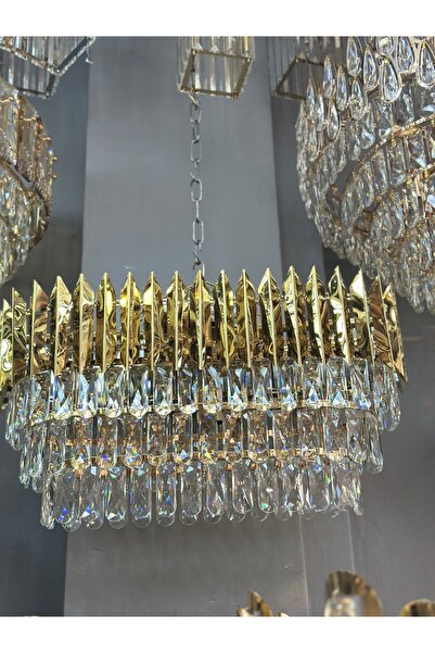 Led 60 CM MASA KRİSTAL LÜX SALON AVİZESİ