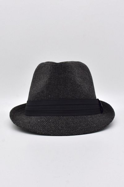 Külah Men's Smoked Patterned Fedora Hat