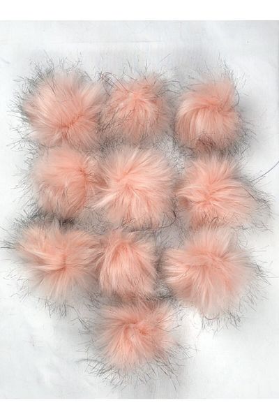 sç Saraçoğlu Çanta Plush Pompom Scarf - 7cm Decoration Accessory, Handcrafted String Powder, Pack of 10
