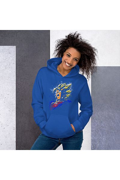 Moda Glo Φούτερ Unisex Goku με στάμπα με κουκούλα