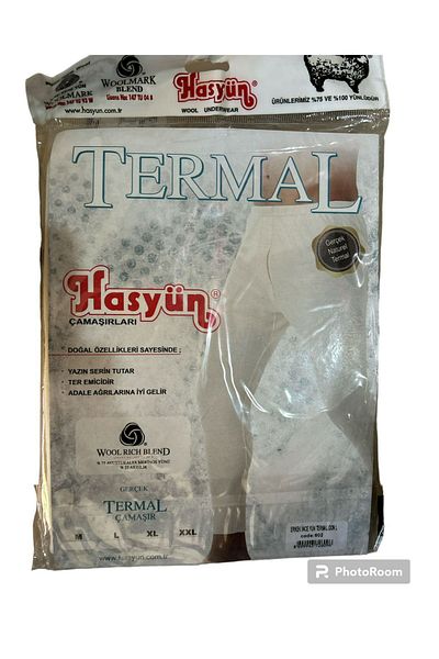 Hasyün Men's Thin Thermal Wool Bottom Underwear Seasonal