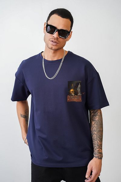 king brich Μπλουζάκι Unisex με στάμπα Kingbrich Skull Oversize Cut