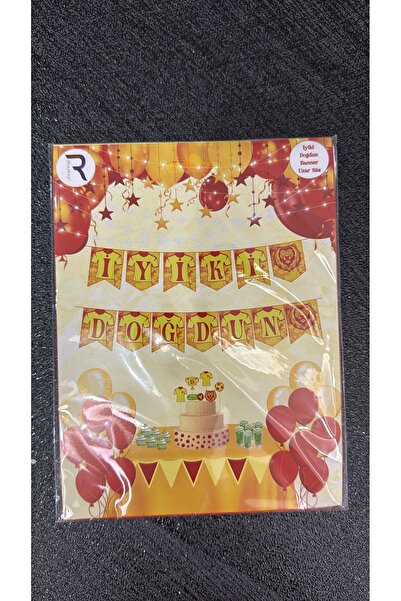 partideyince Cimbom Iyi Ki Doğdun Banner Sarı Kırmızı Galatasary