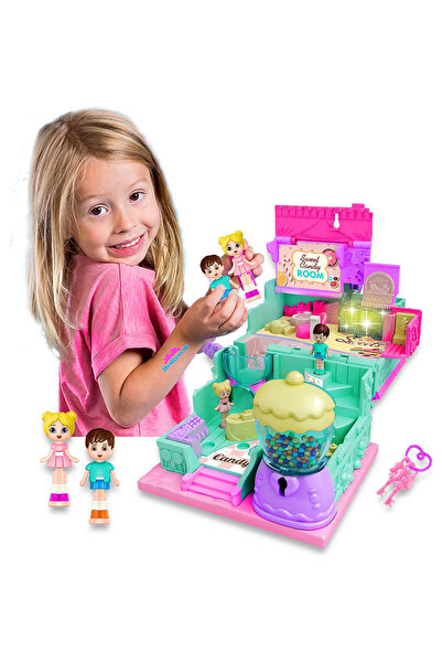 hediyecik Oyuncak Şeker Dükkanı Oyun Evi Seti Işıklı Müzikli Aksesuarlı