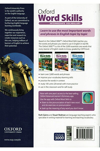 Genel Markalar Oxford Word Skills Intermediate Vocabulary - Ruth Gairns, Stuart Redman
