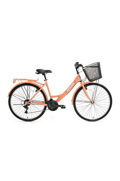 Bisan LOTUS KADIN ŞEHİR BİSİKLETİ 34CM V 24 JANT 21 VİTES MERCAN BEYAZ