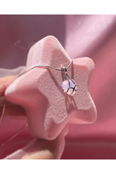 AŞIK ACCESSORIES Elmas  Castle Kolye -925 Ayar Gümüş