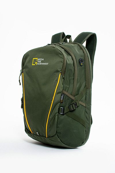 Getcho Gro Men's Green Waterproof Outdoor Backpack – Laptop Compartment, Water Bottle Compartment