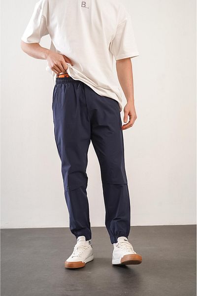 king brich Ανδρικό παντελόνι Jogger Relax Fit με ελαστική μέση και πόδι