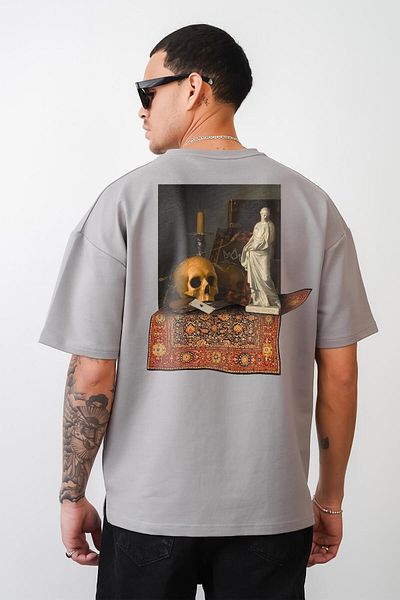 king brich Μπλουζάκι Kingbrich Oversize Unisex - Skull Printed