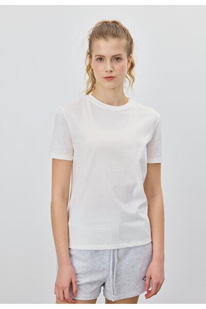 TUBİA Γυναικείο T-Shirt εκρού χρώματος Basic