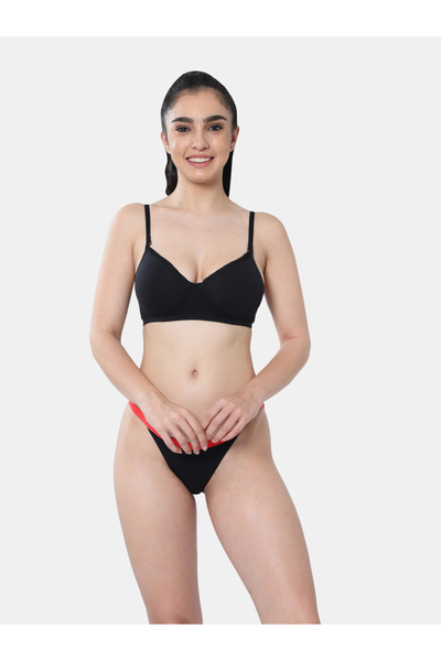 Envie By Styli Padded Wired Cotton Floral Print Bra