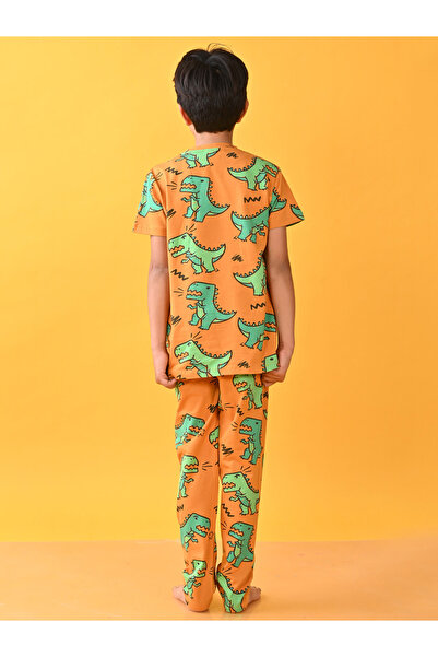 Anthrilo By Styli Dinosaur Print T-Shirt & Pyjama Set
