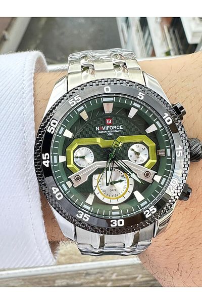 Naviforce Naviforce Green Dial Sports Active Indicator Men's Wristwatch