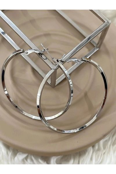 YASİN TOPÇU Steel Silver Earrings
