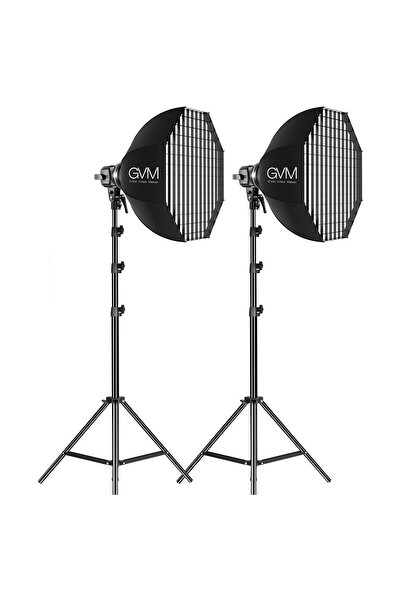 GVM P80S-2D 80W Softbox'lı Spot LED Işık 2'li Set