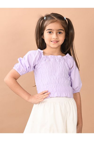 LilPicks By Styli بلوزة قصيرة مكشكشة برقبة مربعة