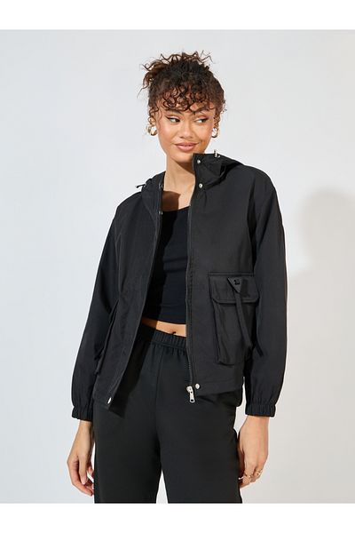 Styli Regular Length Pocket Detail Utility Bomber Jacket