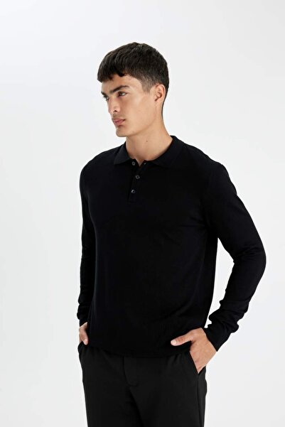 DeFacto Men's Sweater D0454Ax/Bk27 Black
