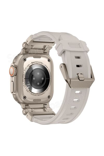 UnDePlus Apple Watch 42/44/45/46/49mm - with Titanium Metal and Silicone Link Kit 101