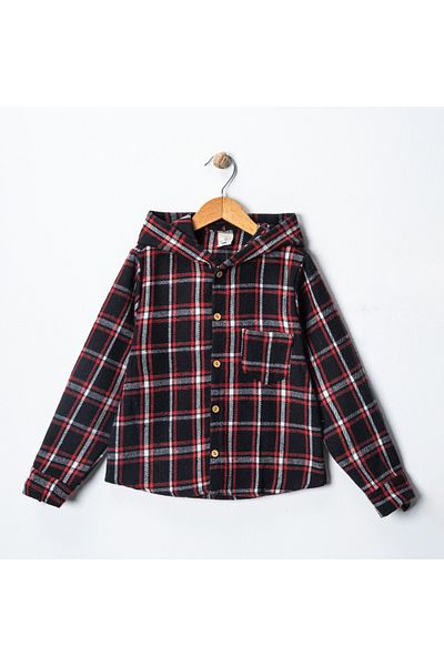 MAXI DRY Риза Lumberjack с качулка, 4-12 години