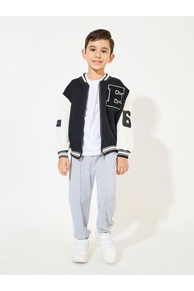 Styli Color Block Patch Detail Zip-Up Jacket