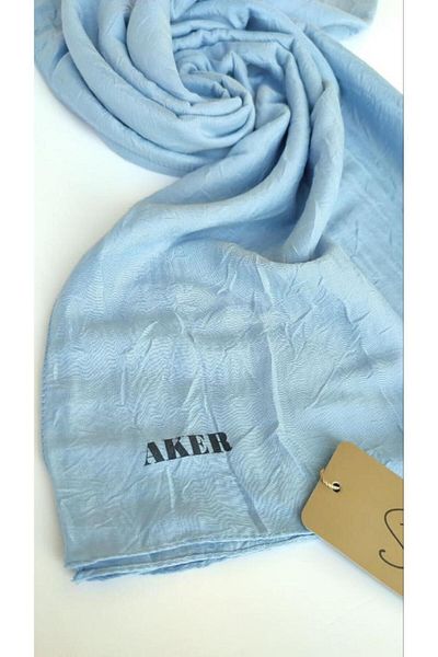 Aker Şal Baby Blue Bamboo Kraş