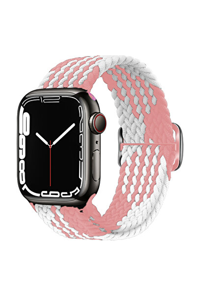 UnDePlus Apple Watch 44/45/46/49mm Kordon Örgü Tokalı Kordon 2/3/4/5/6/se/7/8/9/10/11/ultra